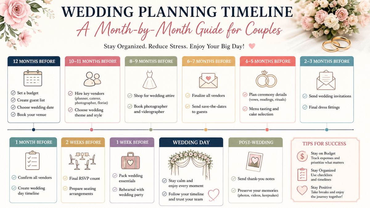 Wedding Planning Timeline: A Month-by-Month Guide for Couples